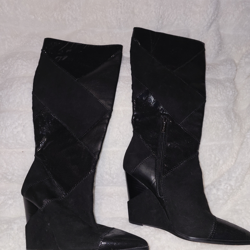 Jessica Simpson Black Wedge Boots